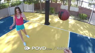 POVD Sexy Basketbal Chick Neukt